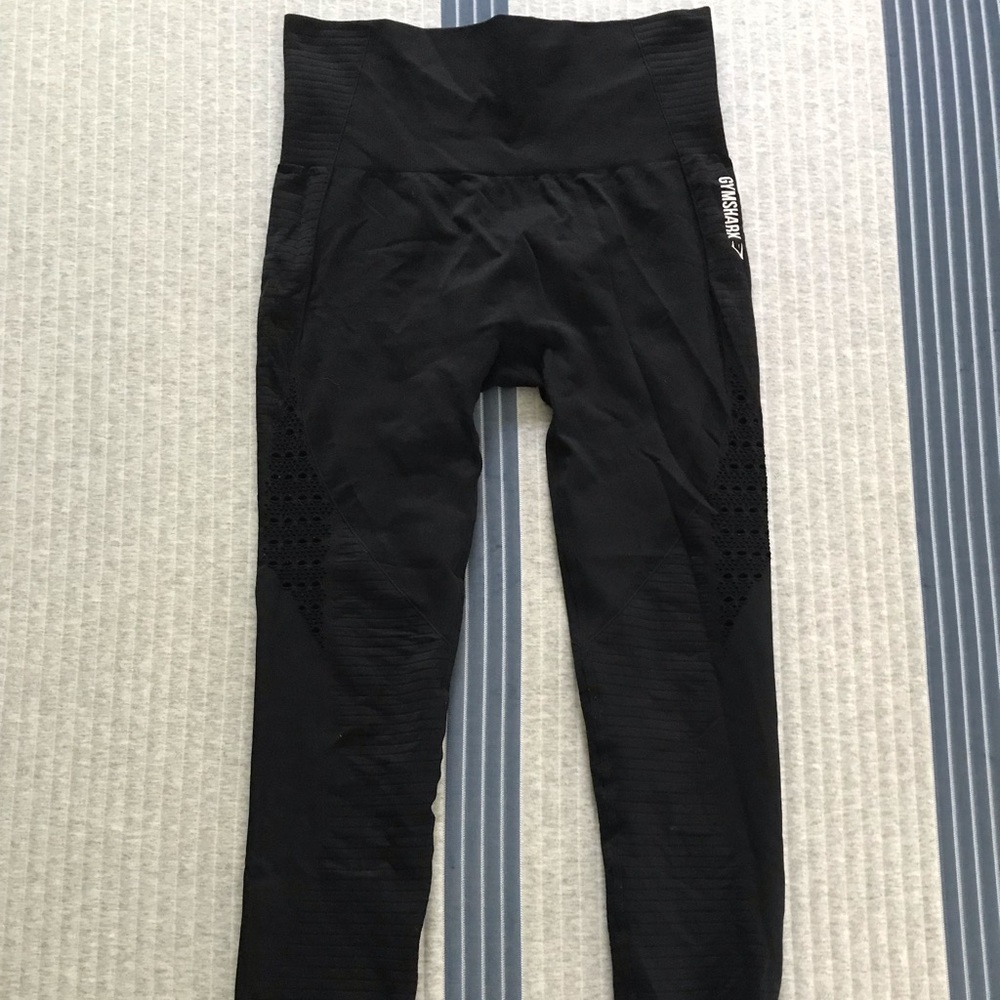 Black Gym Shark Seamless Leggings